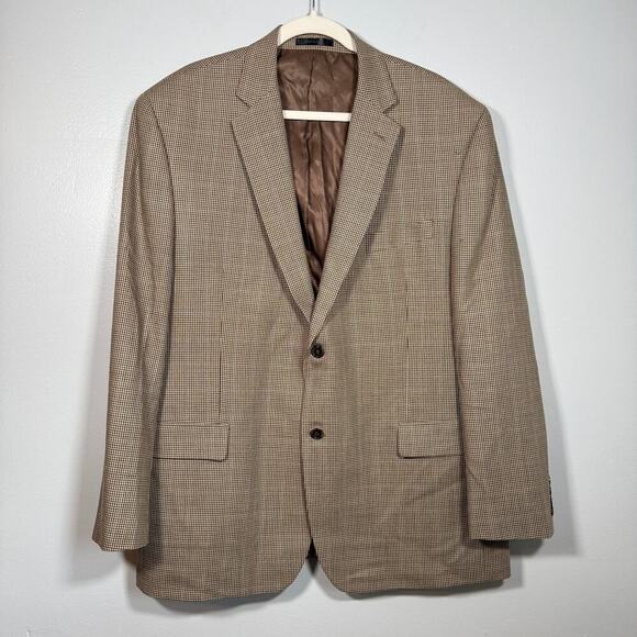 Lauren Ralph Lauren Men’s 44R Silk Wool Blazer Houndstooth Sport Coat 2-Button